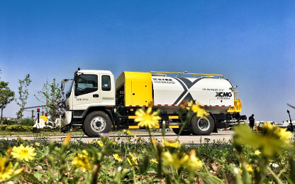 pp电子高压洗濯车在江苏徐州作业