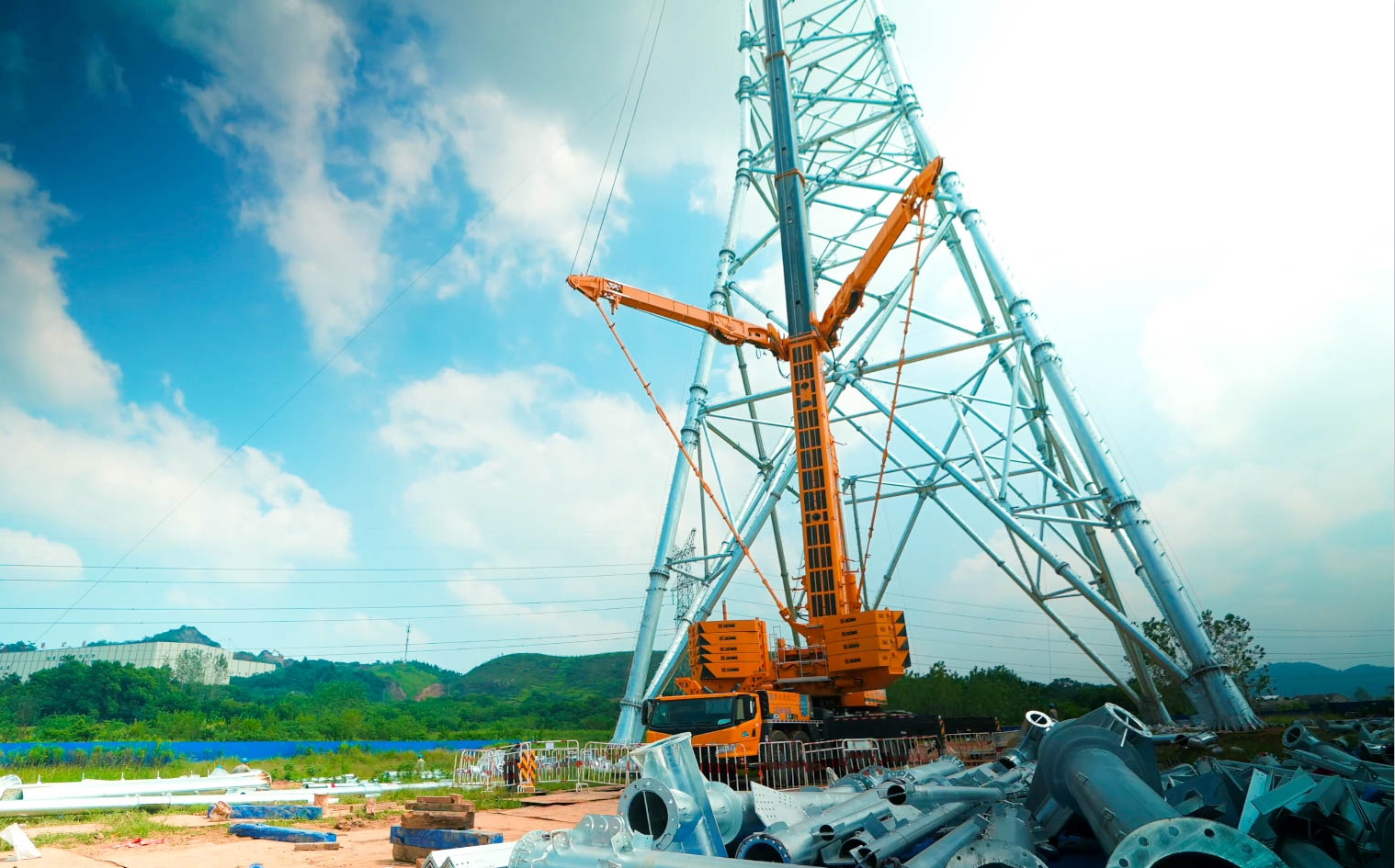 pp电子“百变金刚”XCA600L8助力湖北送变电工程项目