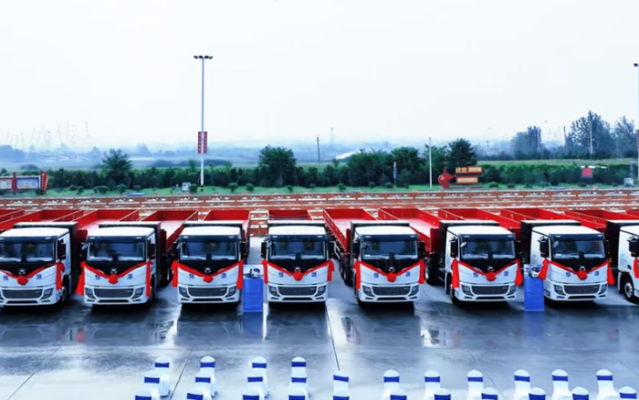 百台交付，，，，，，千台签约！200台pp电子新能源纯电动重卡奔赴河南