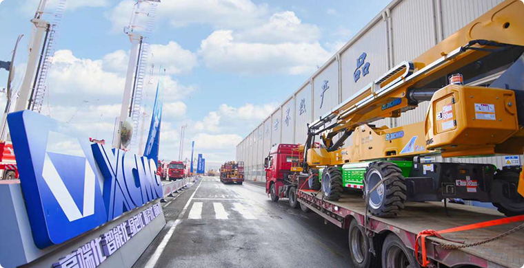 pp电子高空作业平台2024年度开门红批量发车